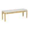 TOV Furniture Amara Cream Linen Bench Clearance