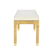 TOV Furniture Amara Cream Linen Bench Clearance