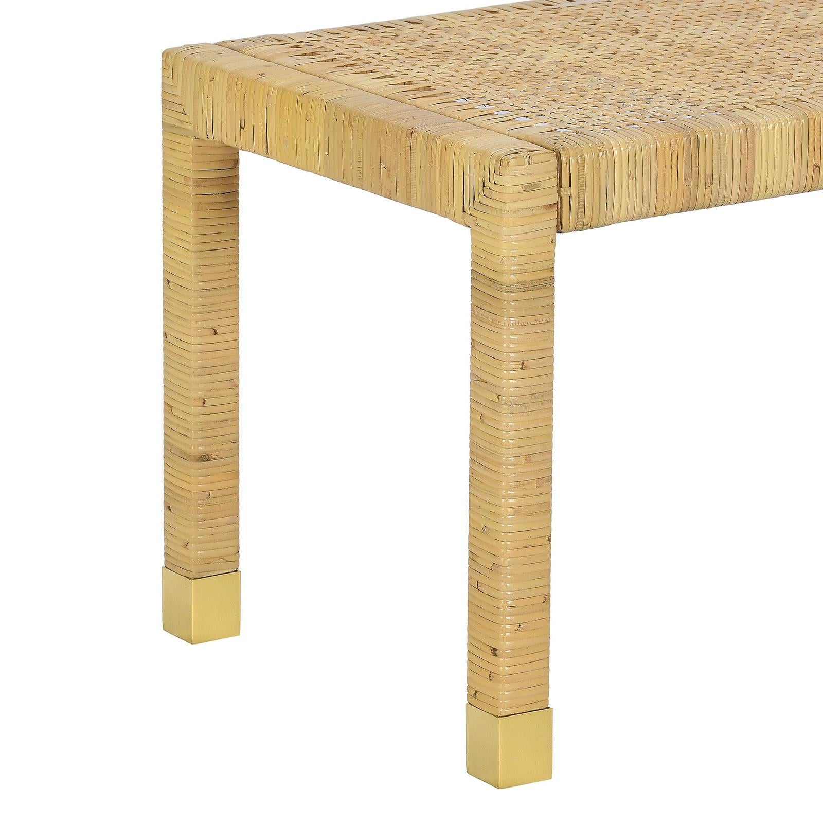TOV Furniture Amara Cream Linen Bench Clearance