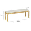 TOV Furniture Amara Cream Linen Bench Clearance
