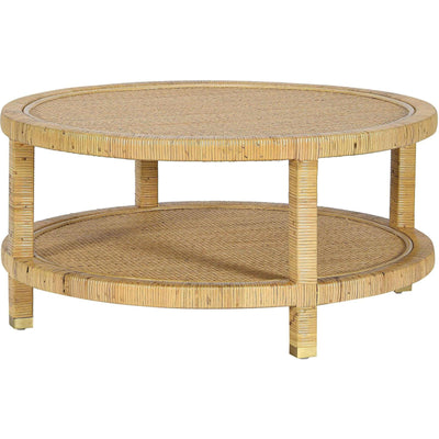 TOV Furniture Amara Natural Rattan Round Coffee Table
