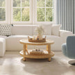 TOV Furniture Amara Natural Rattan Round Coffee Table