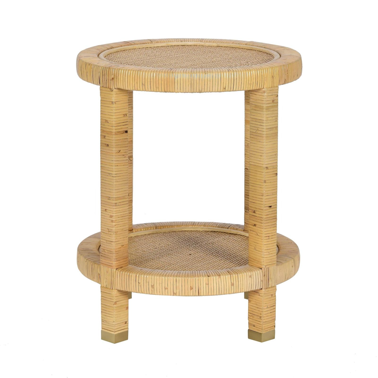 TOV Furniture Amara Natural Rattan Side Table