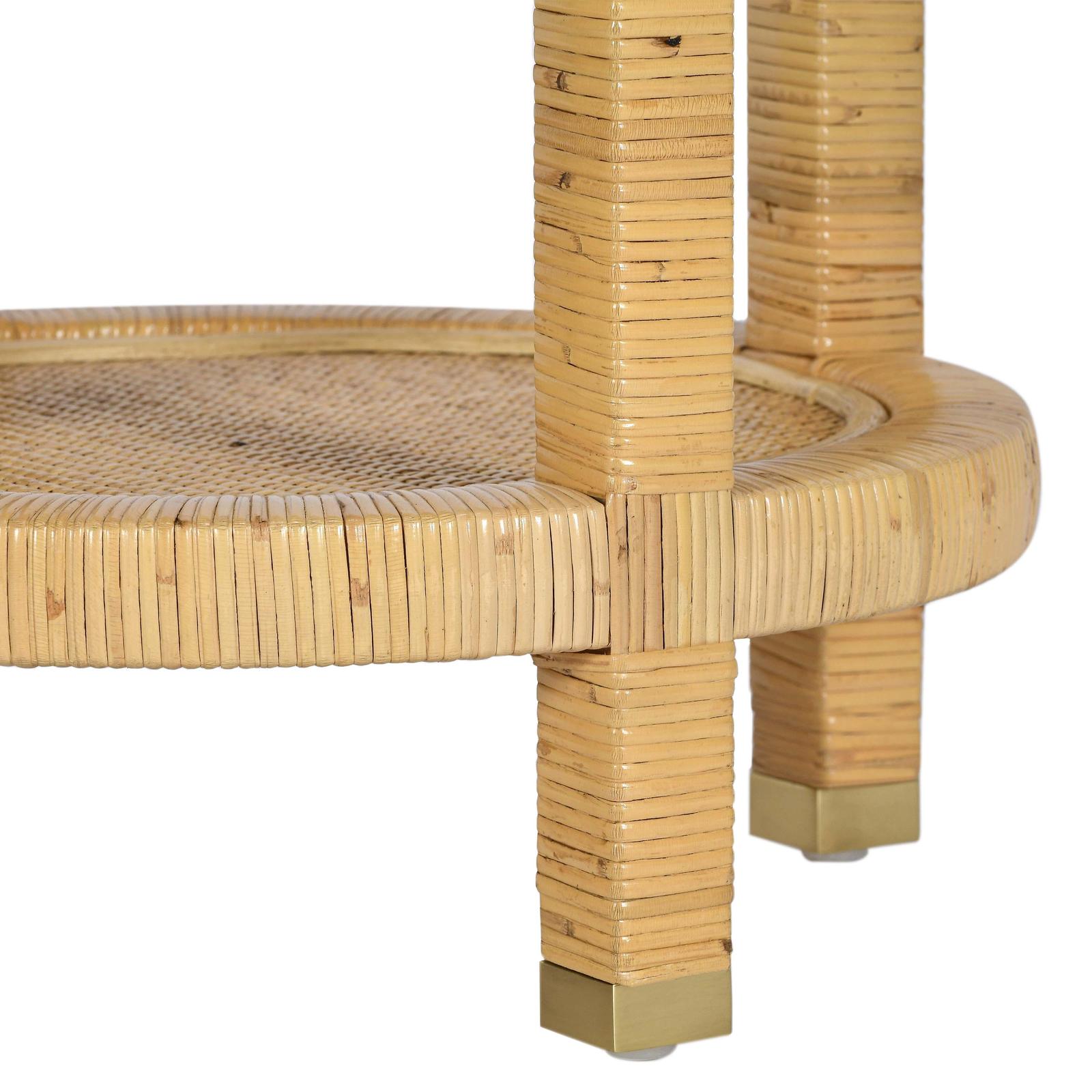 TOV Furniture Amara Natural Rattan Side Table