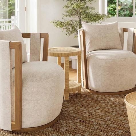 TOV Furniture Amara Natural Rattan Side Table
