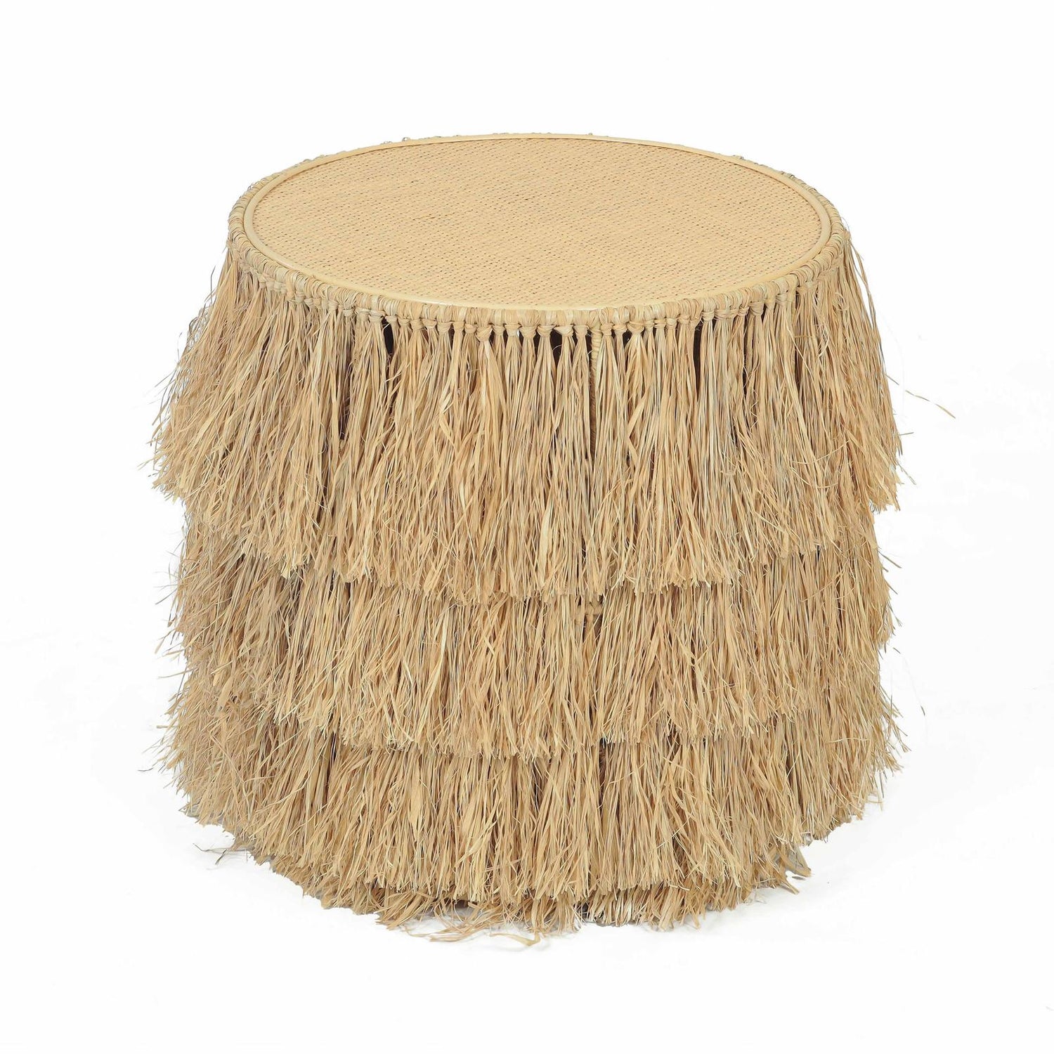 TOV Furniture Luau Natural Rattan Round End Table
