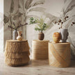 TOV Furniture Earthenware Aztec Tub Flower Vase in Grey
