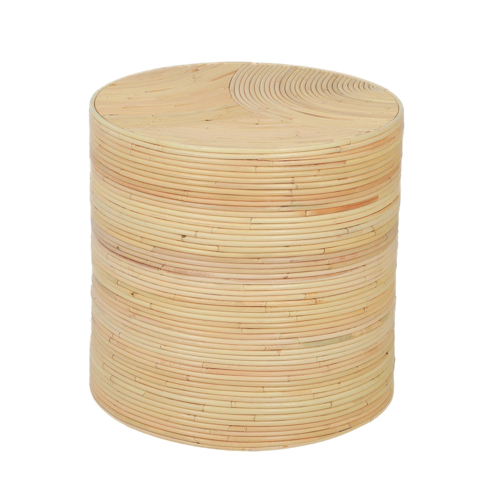 TOV Furniture Matea Natural Rattan Arch Side Table