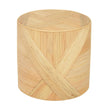 TOV Furniture Matea Natural Rattan Cross Side Table