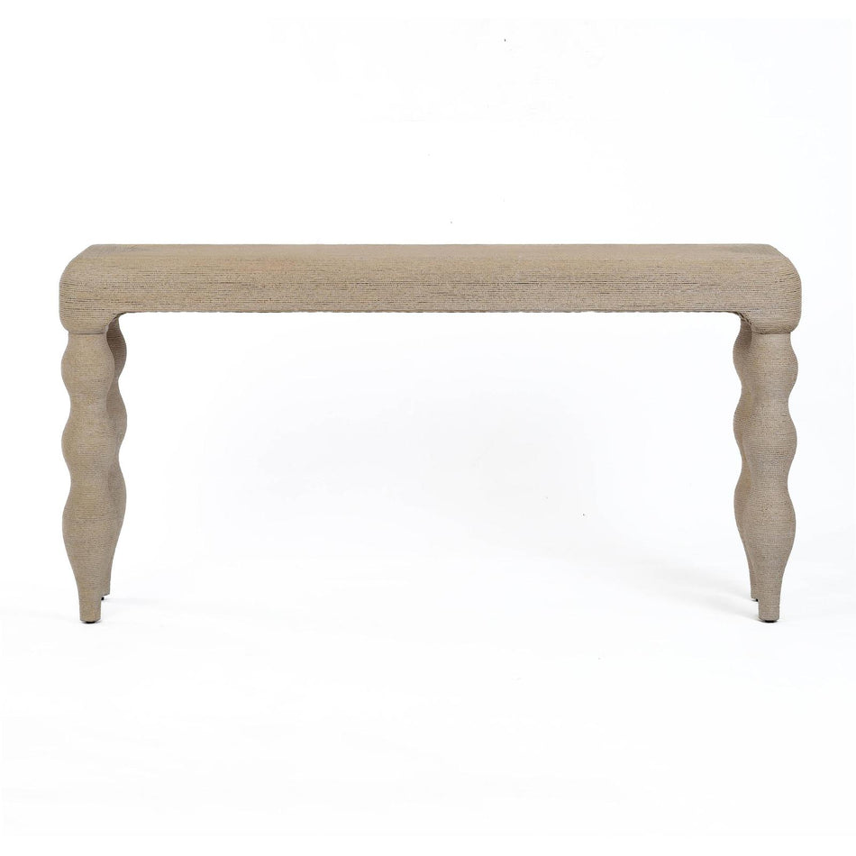 TOV Furniture Vicky Natural Woven Seagrass Console Table