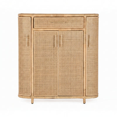 TOV Furniture Tarot Natural Rattan Bar Cabinet