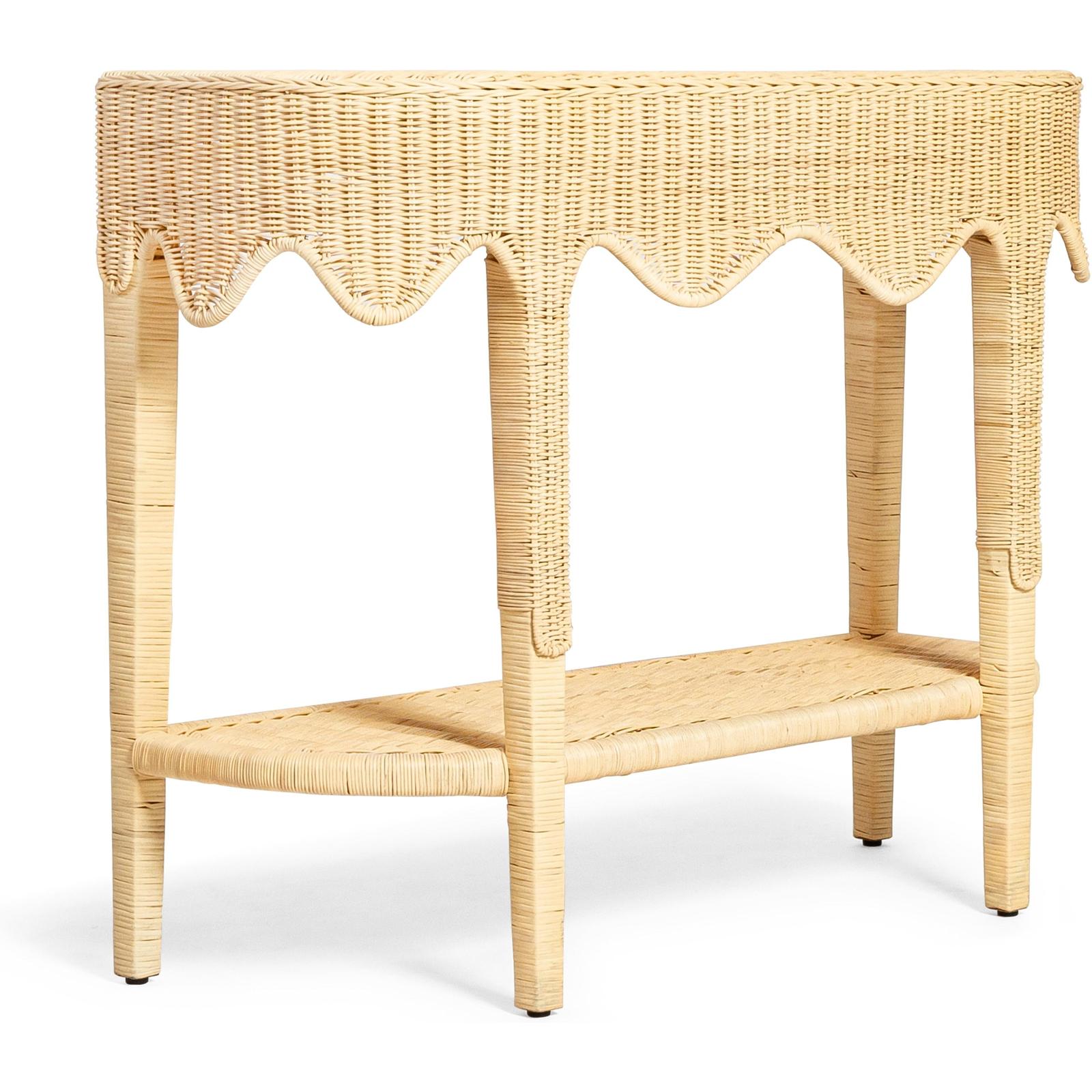 TOV Furniture Sally Natural Rattan Console Table