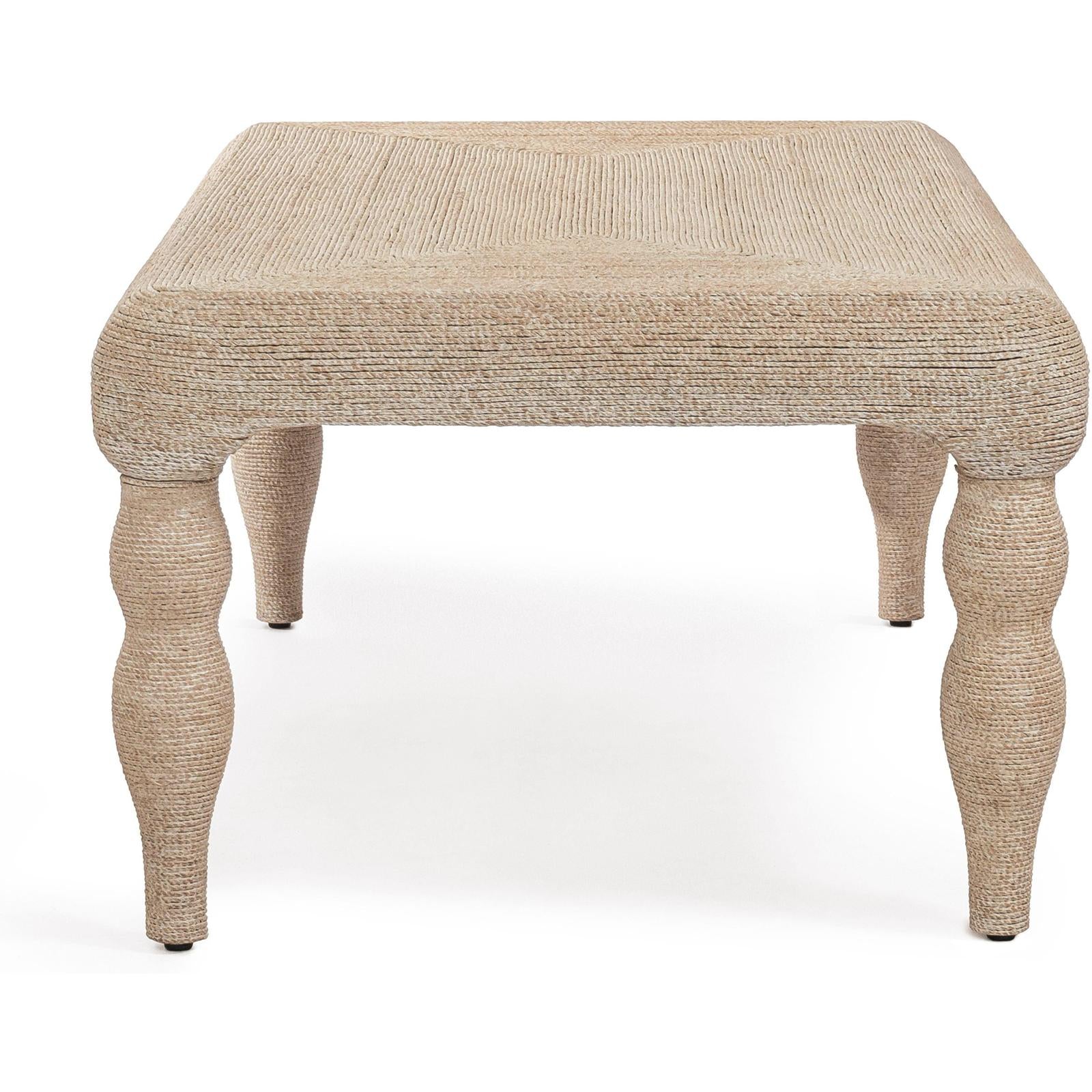 TOV Furniture Vicky Natural Woven Seagrass Rectangular Coffee Table