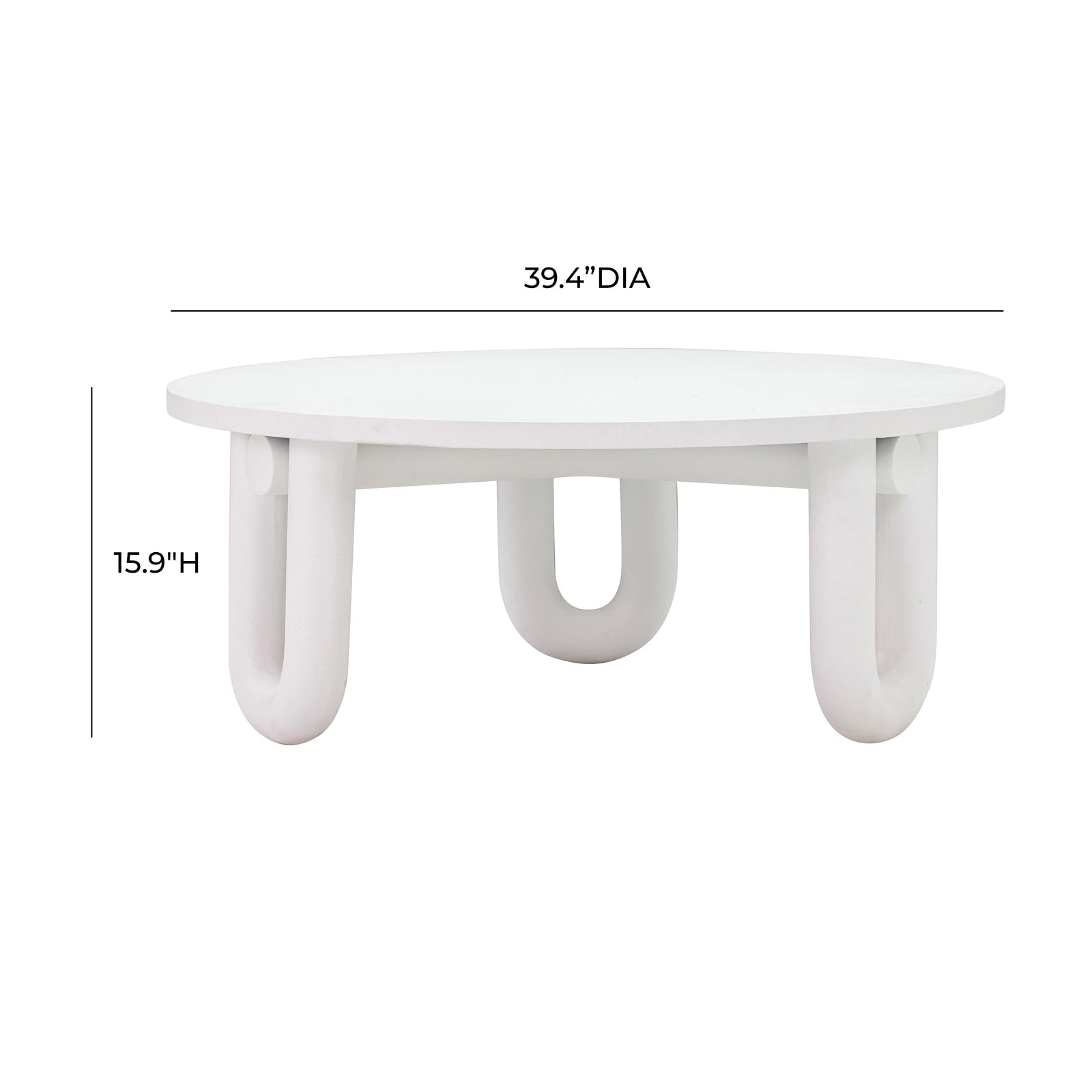 TOV Furniture Tildy Outdoor Concrete Coffee Table