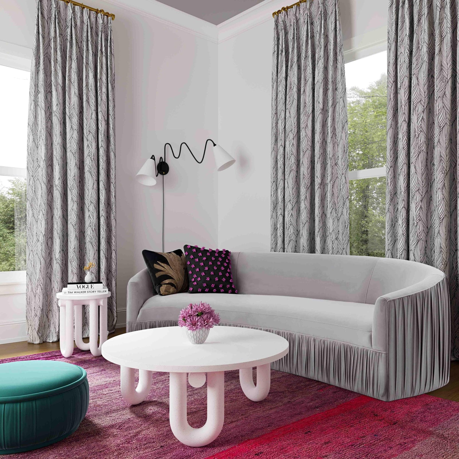 TOV Furniture Tildy Outdoor Concrete Side Table