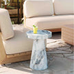 TOV Furniture Zara Faux Aegean Marble Indoor/Outdoor Side Table