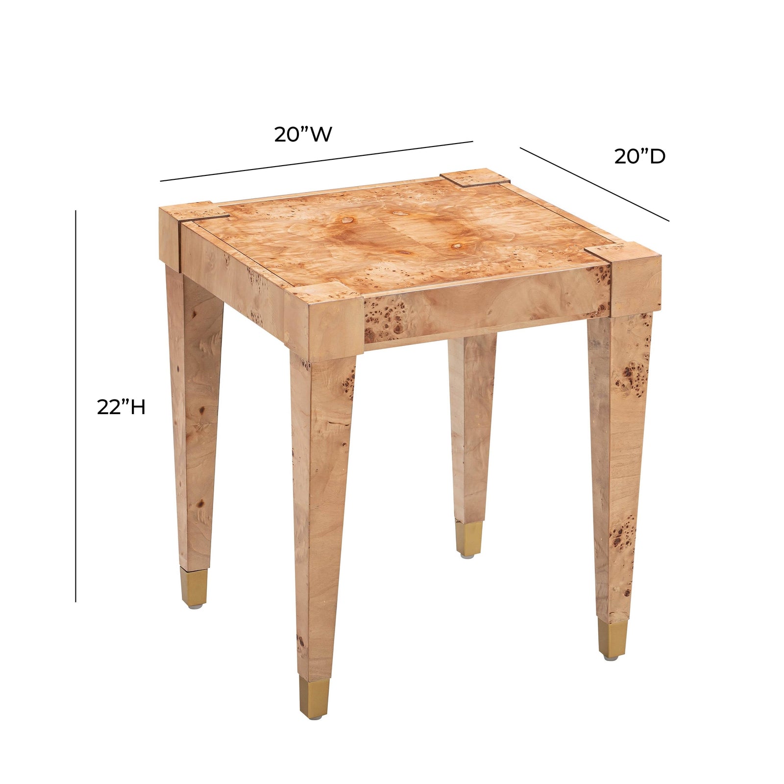 TOV Furniture Brandyss Burl End Table