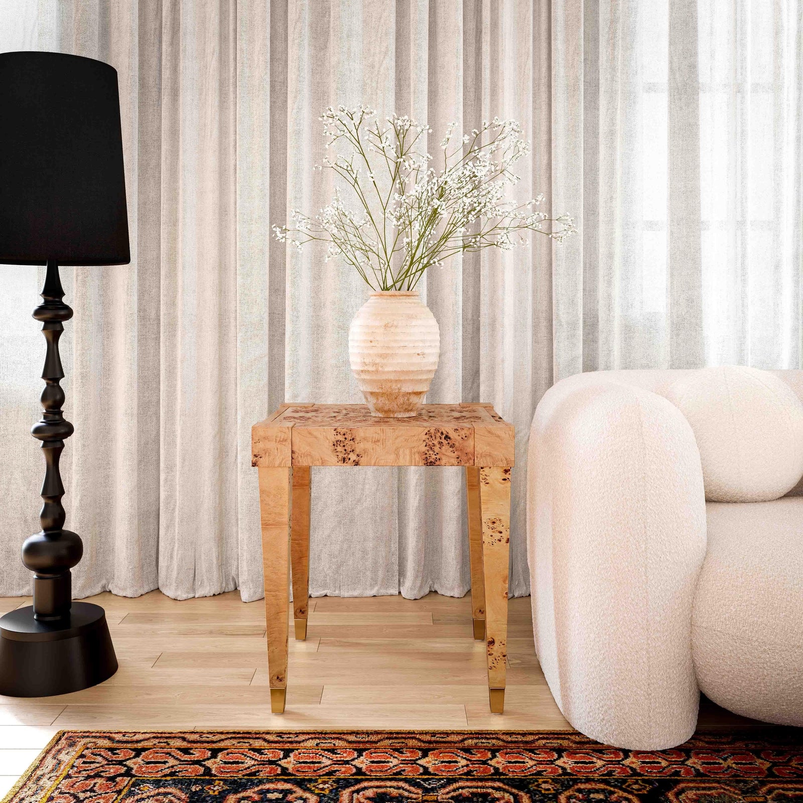 TOV Furniture Brandyss Burl End Table