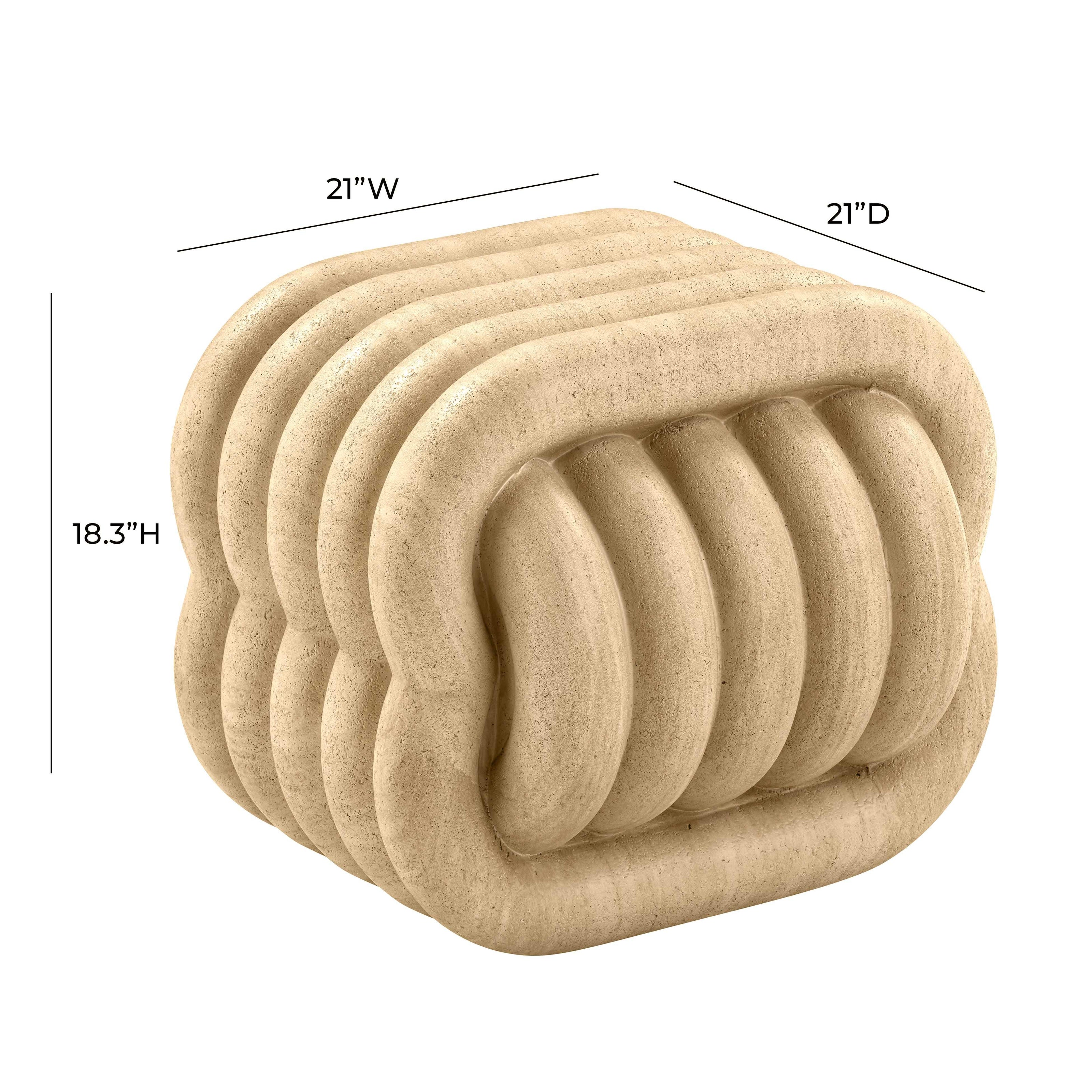 TOV Furniture Love Knot Indoor / Outdoor Accent Stool