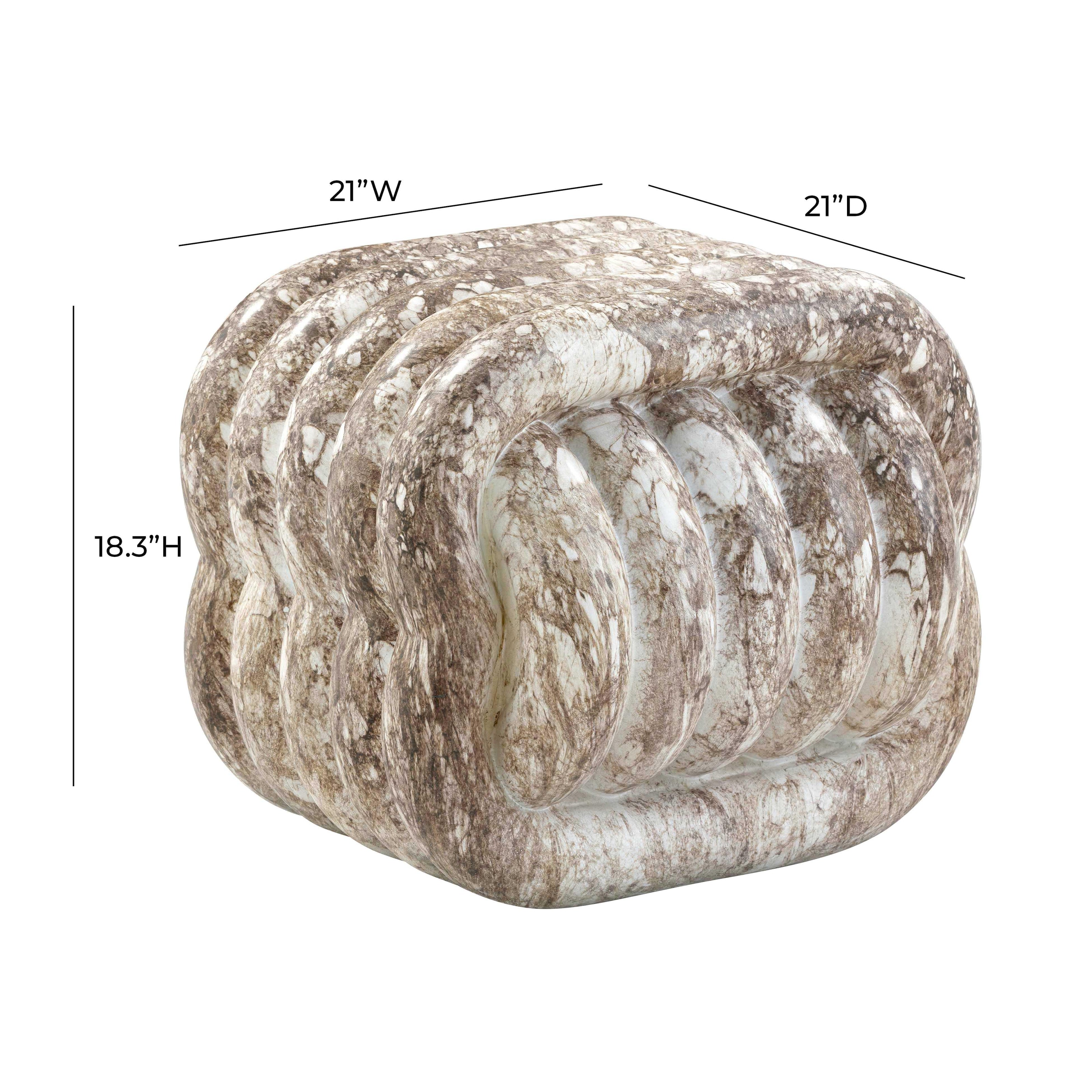 TOV Furniture Love Knot Indoor / Outdoor Accent Stool