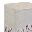TOV Furniture Brut Faux Travertine & Breccia Concrete Indoor/Outdoor Side Table