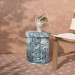 TOV Furniture Serafina Faux Marble Concrete Indoor / Outdoor Side Table