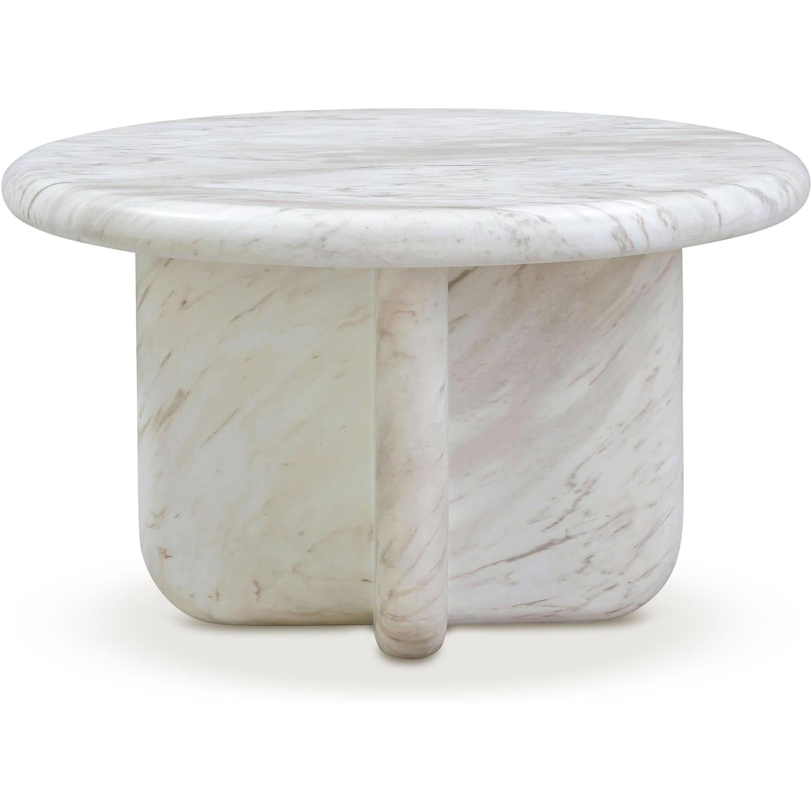 TOV Furniture Juju Faux Marble Indoor/Outdoor Round Coffee Table