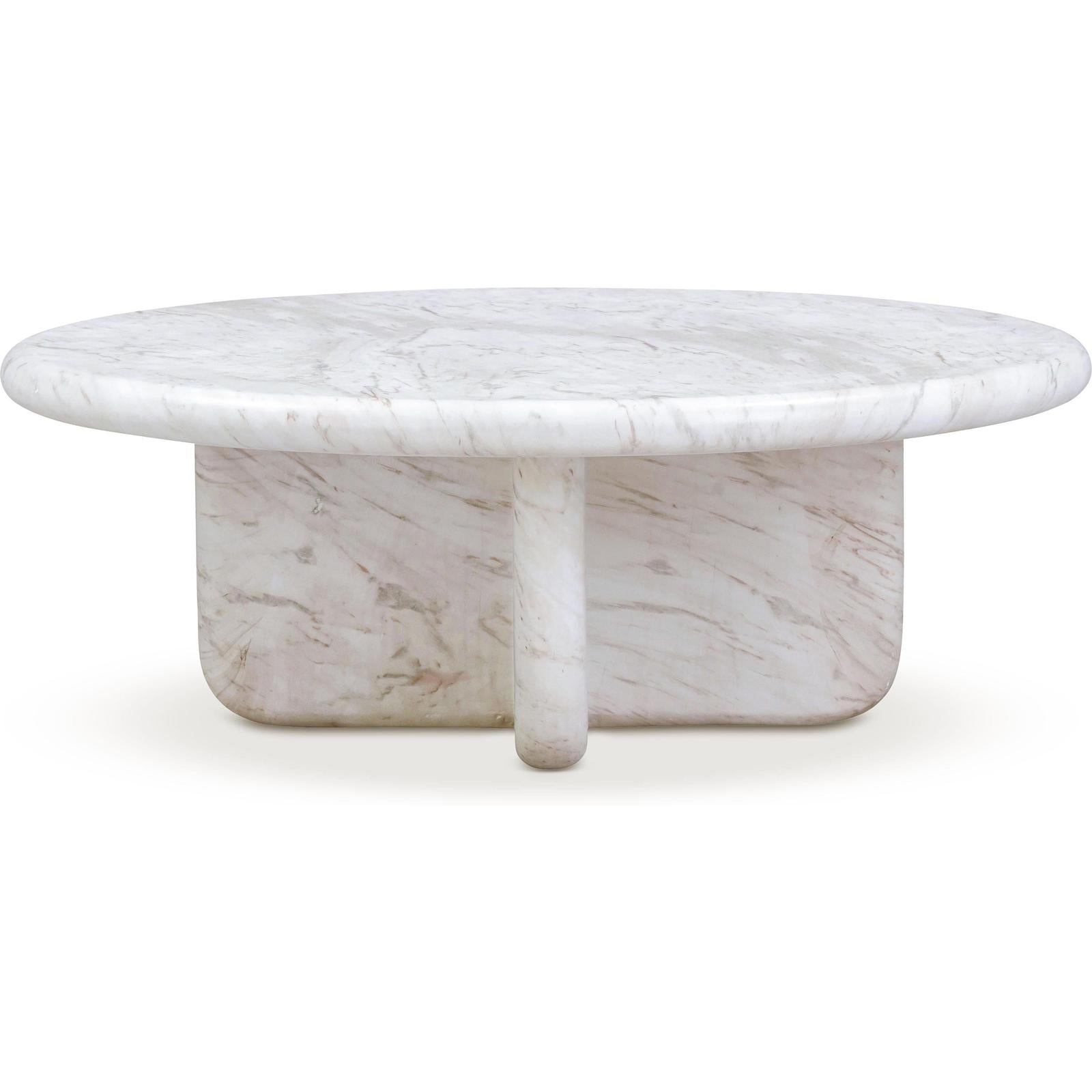 TOV Furniture Juju Faux Marble Indoor/Outdoor Round Coffee Table
