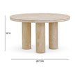 TOV Furniture Amora 2-Piece Faux Travertine Indoor/Outdoor Nesting Accent Table Set