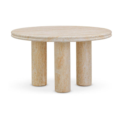 TOV Furniture Amora Faux Travertine Indoor/Outdoor Round Accent Table