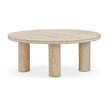 TOV Furniture Amora 2-Piece Faux Travertine Indoor/Outdoor Nesting Accent Table Set