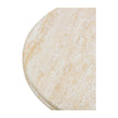 TOV Furniture Amora Faux Travertine Indoor/Outdoor Round Accent Table