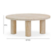 TOV Furniture Amora Faux Travertine Indoor/Outdoor Round Accent Table