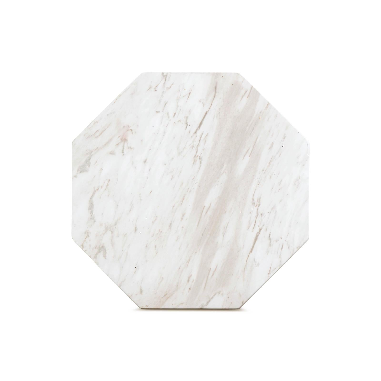 TOV Furniture Esme Faux Marble Indoor/Outdoor Round Side Table
