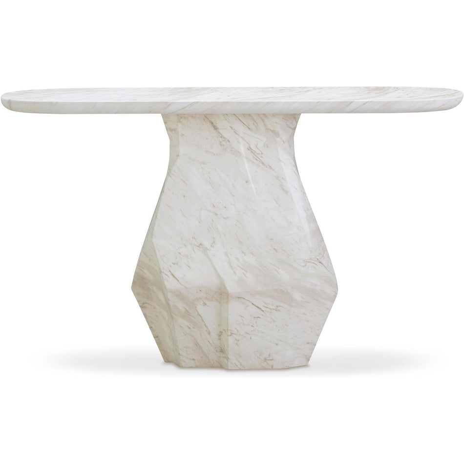 TOV Furniture Esme Faux Marble Indoor / Outdoor Long Console Table