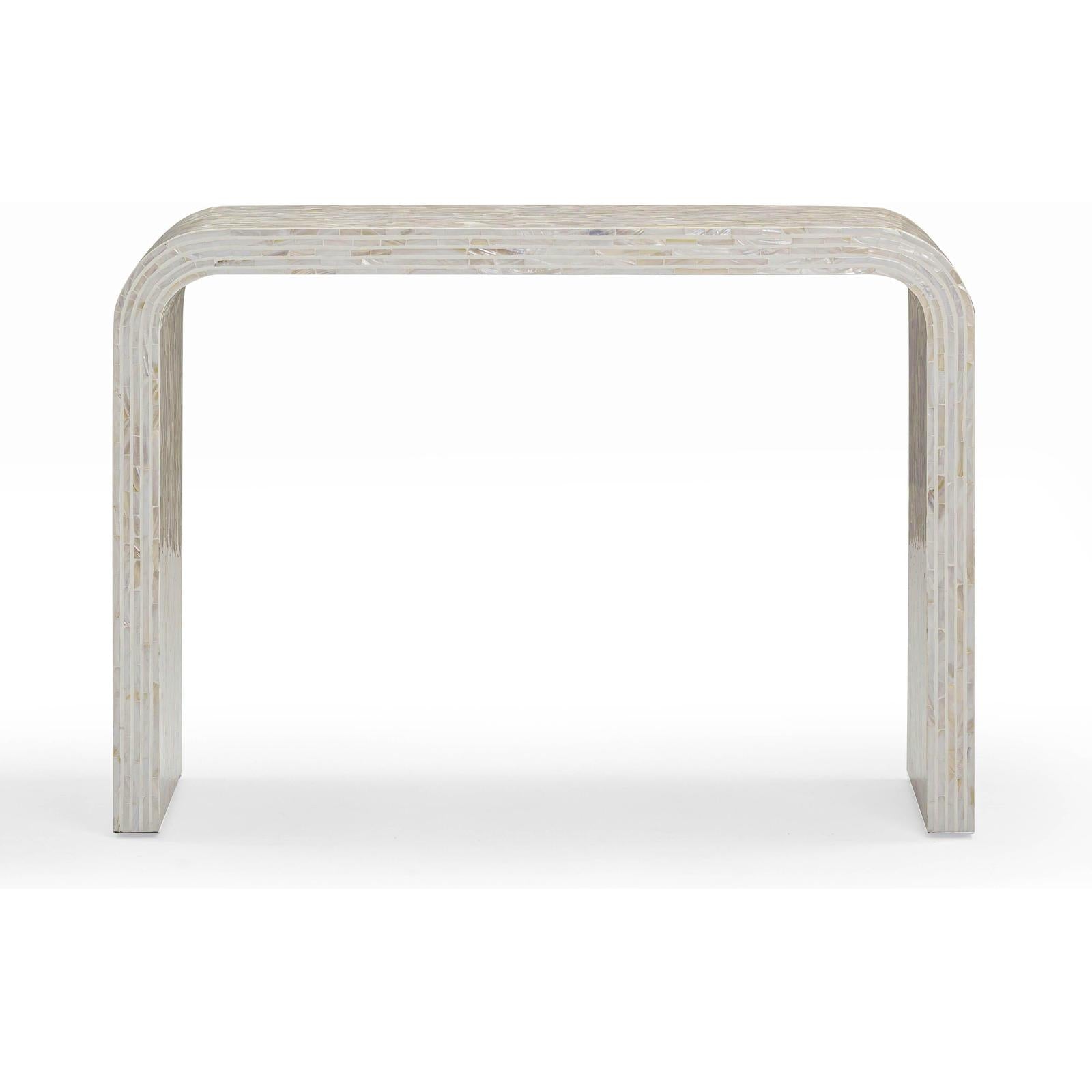 TOV Furniture Opus Cream Capiz Shell Console Table