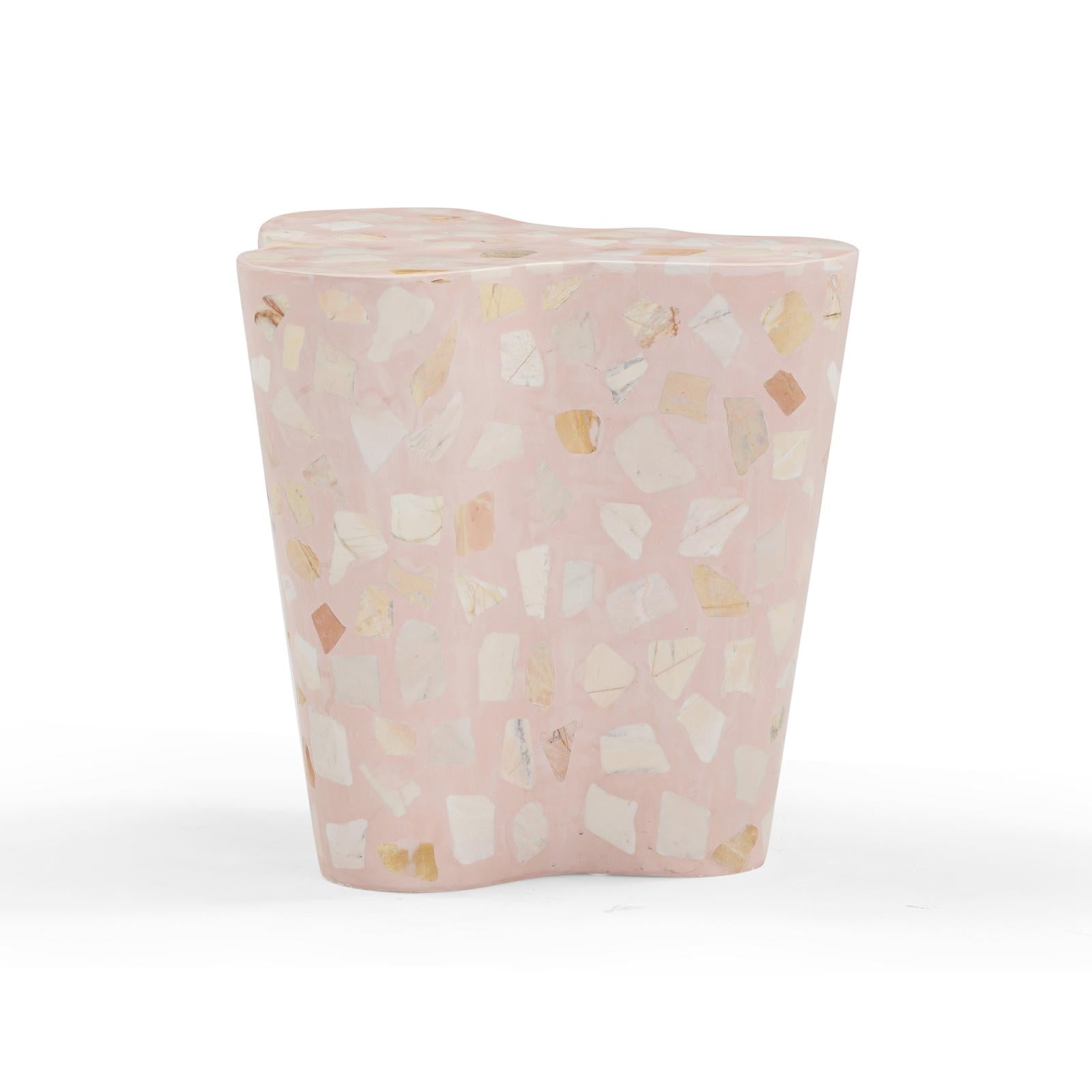 TOV Furniture Slab Faux Terrazzo Indoor/Outdoor Side Table