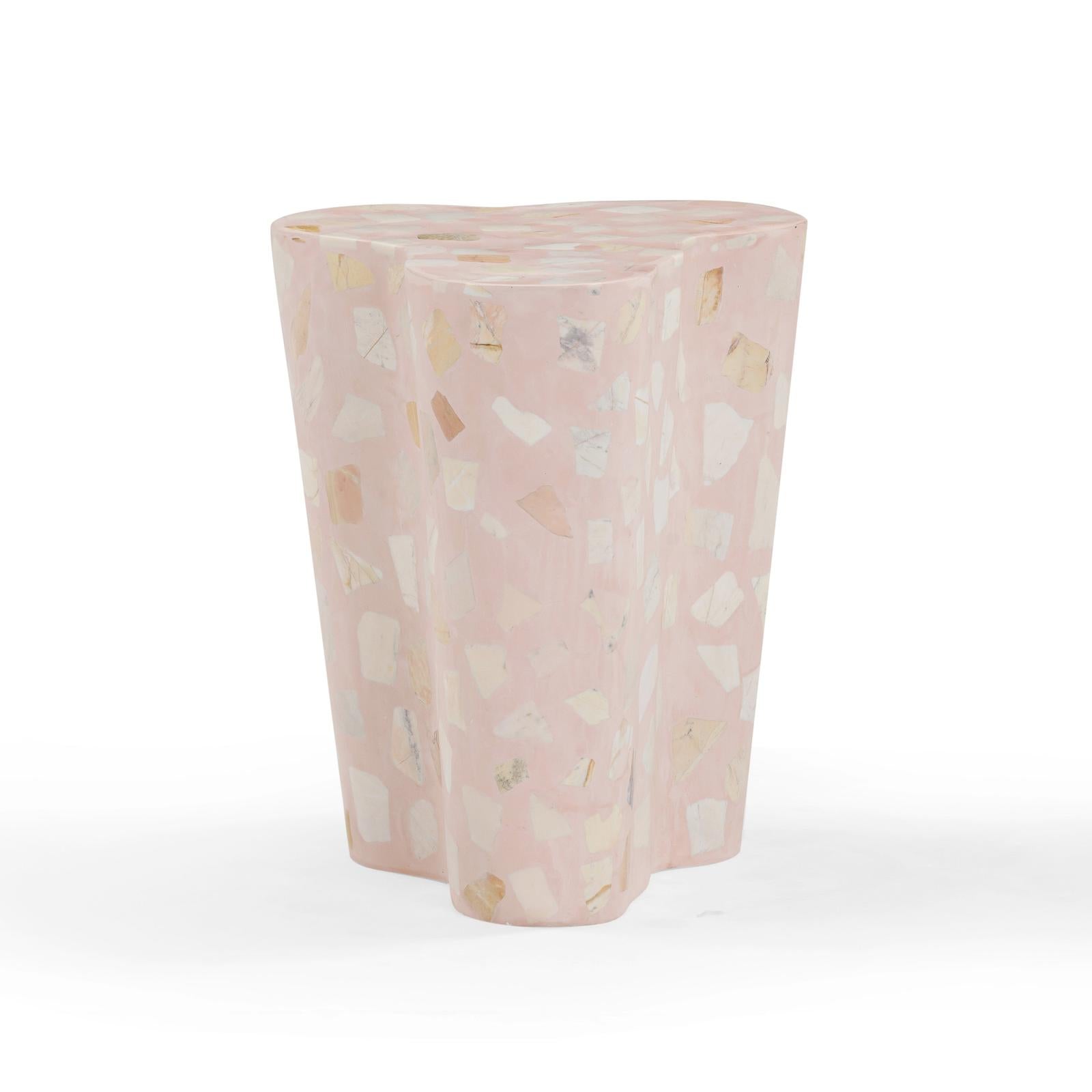 TOV Furniture Slab Faux Terrazzo Indoor/Outdoor Side Table