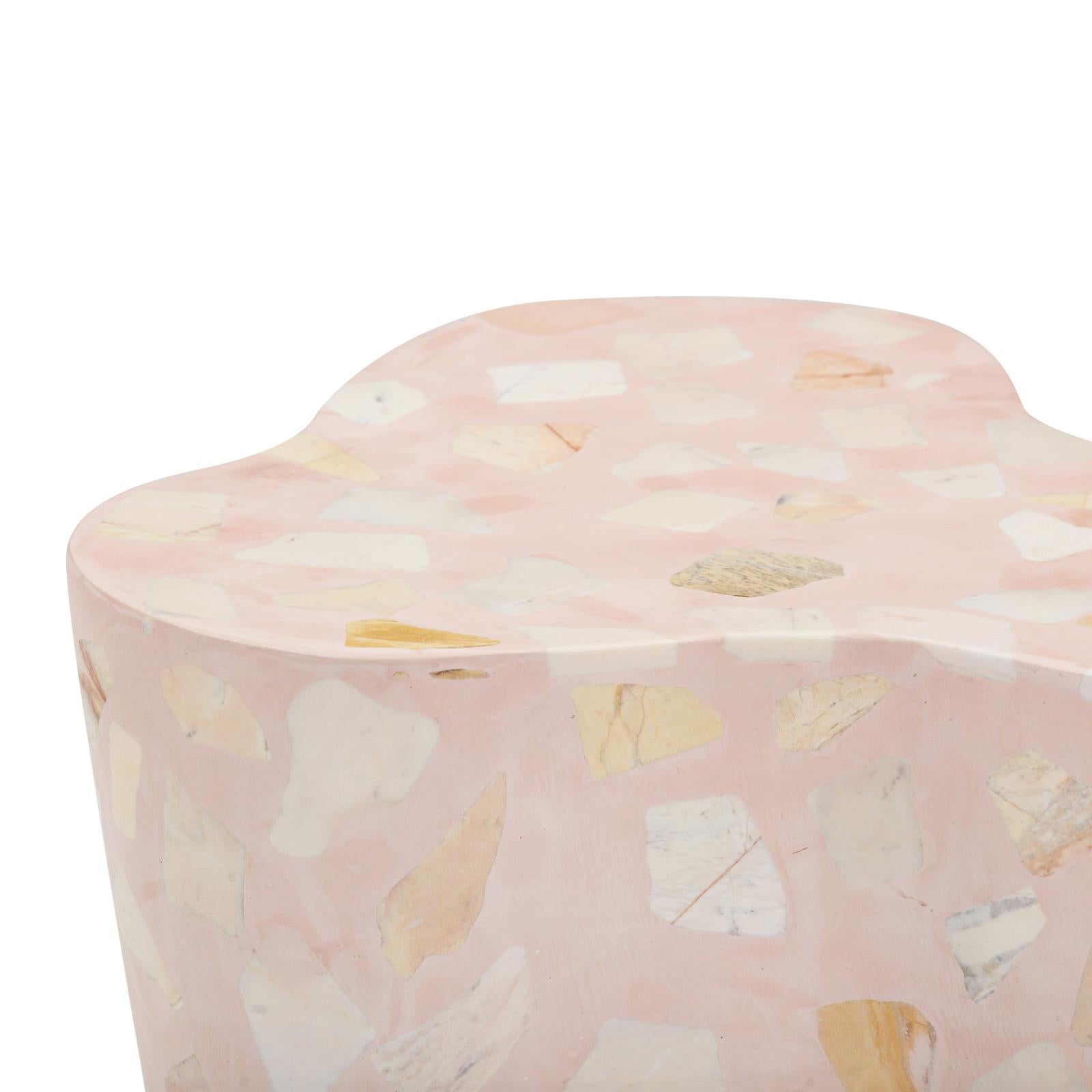 TOV Furniture Slab Faux Terrazzo Indoor/Outdoor Side Table