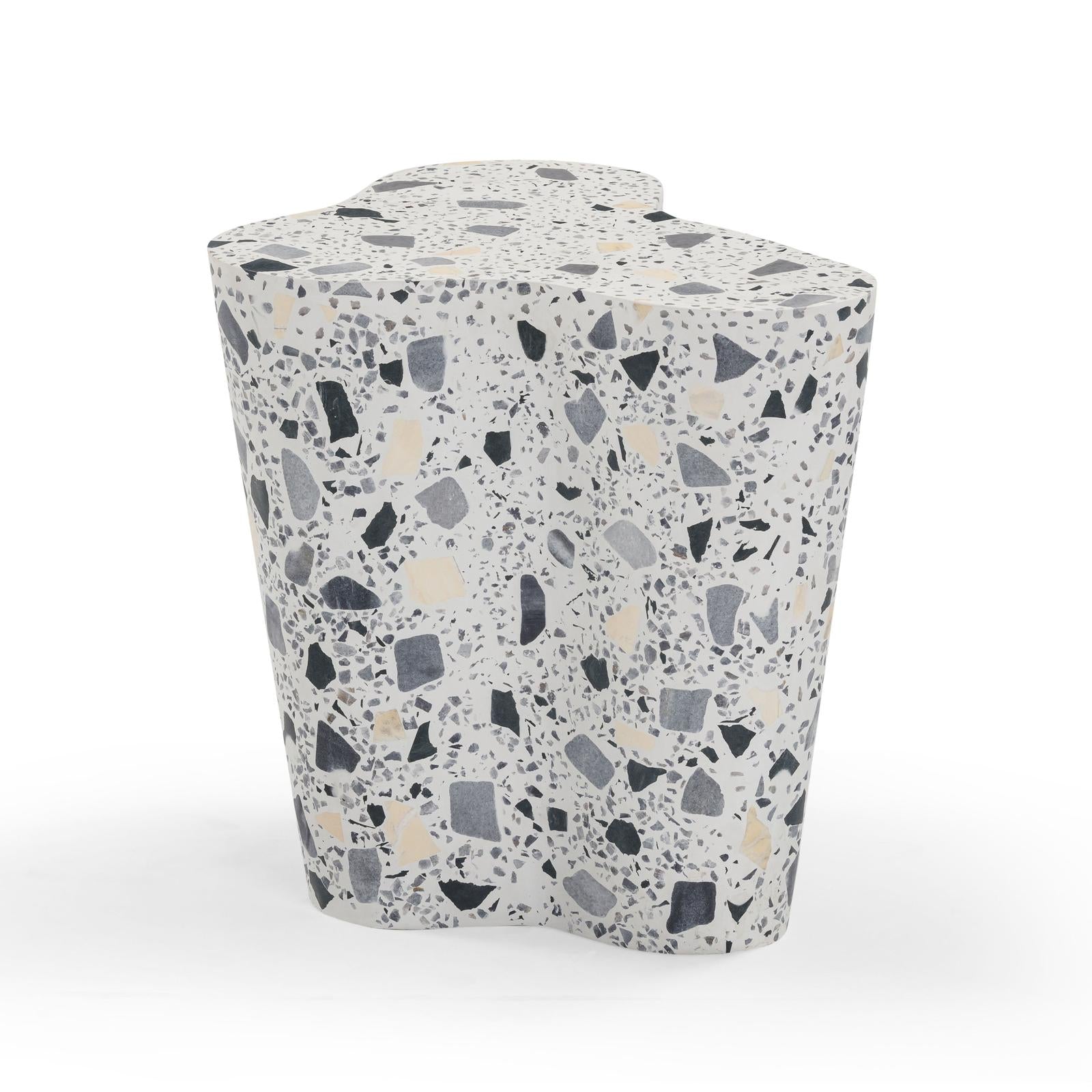 TOV Furniture Slab Faux Terrazzo Indoor/Outdoor Side Table