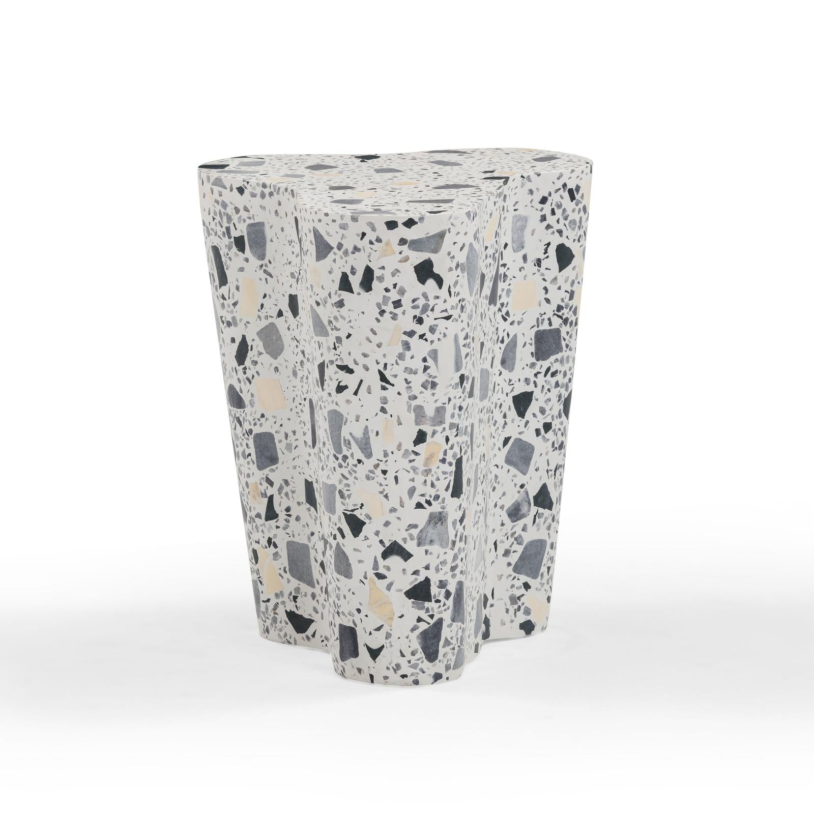 TOV Furniture Slab Faux Terrazzo Indoor/Outdoor Side Table