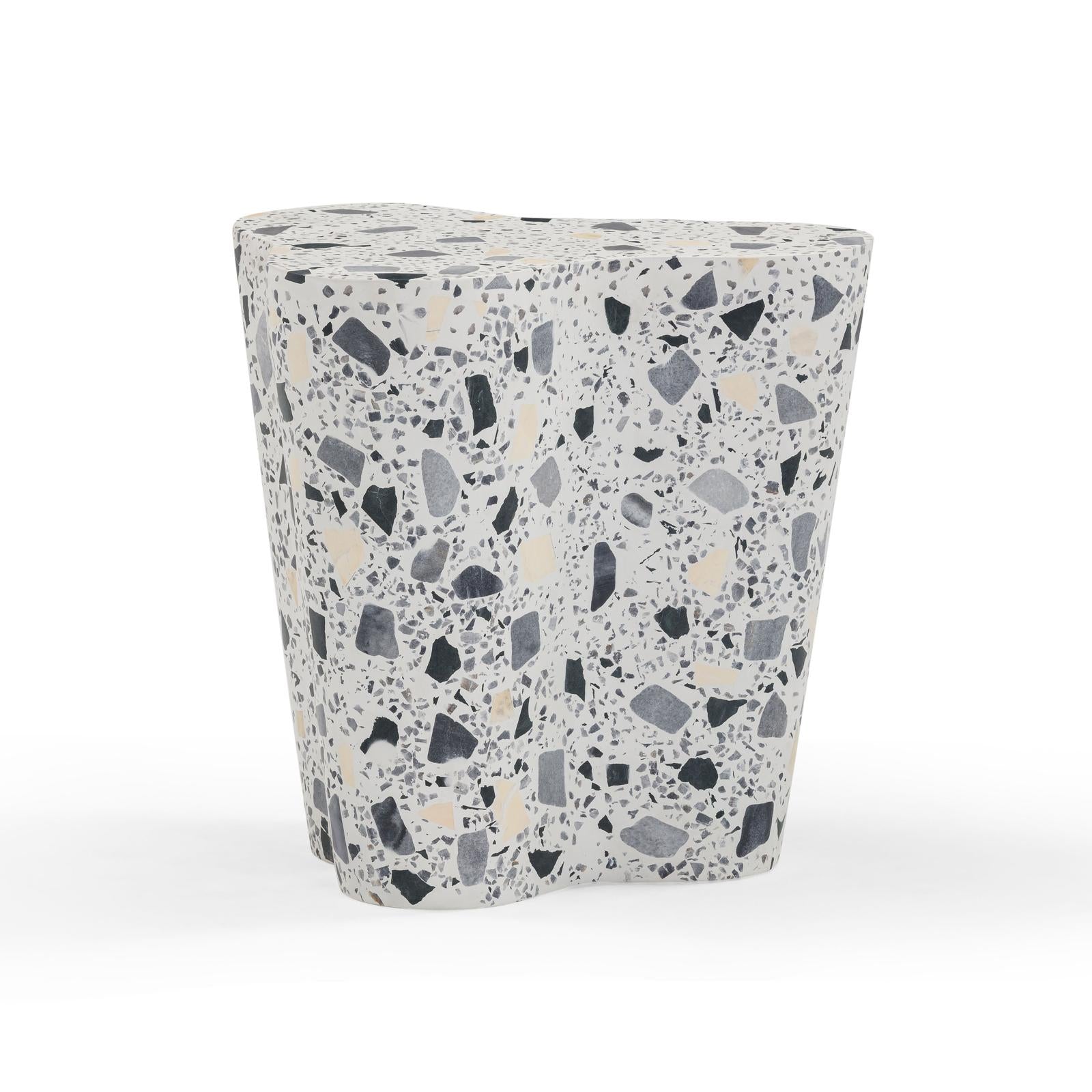 TOV Furniture Slab Faux Terrazzo Indoor/Outdoor Side Table