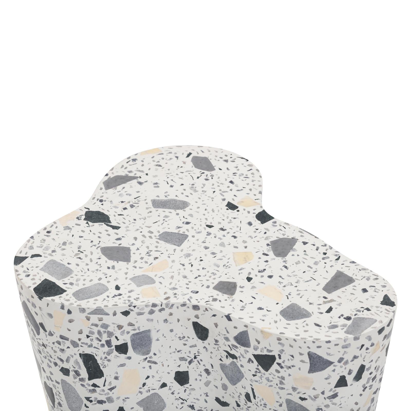 TOV Furniture Slab Faux Terrazzo Indoor/Outdoor Side Table
