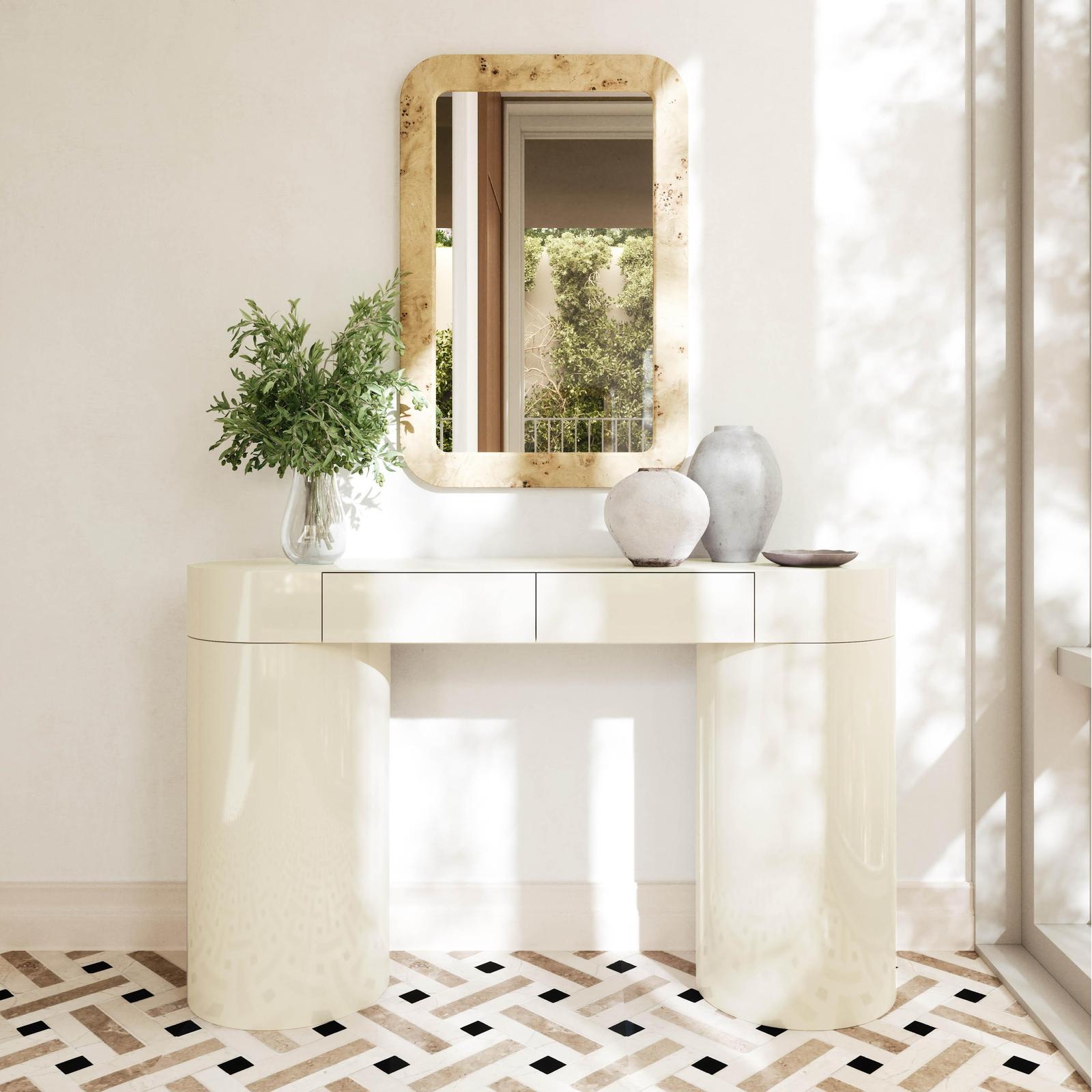 TOV Furniture Mira High Gloss Console Table