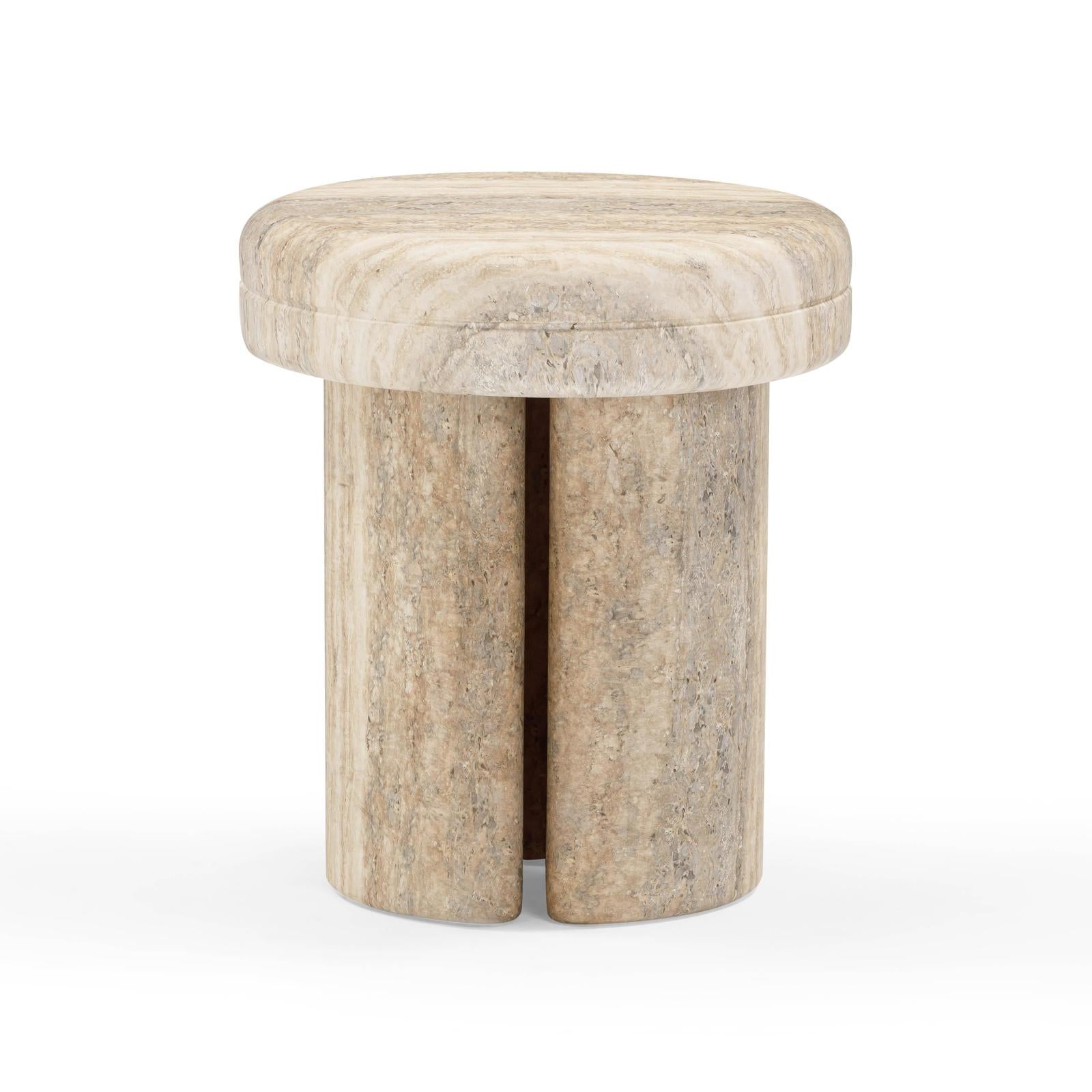 TOV Furniture Sheila Textured Concrete Indoor / Outdoor Side Table