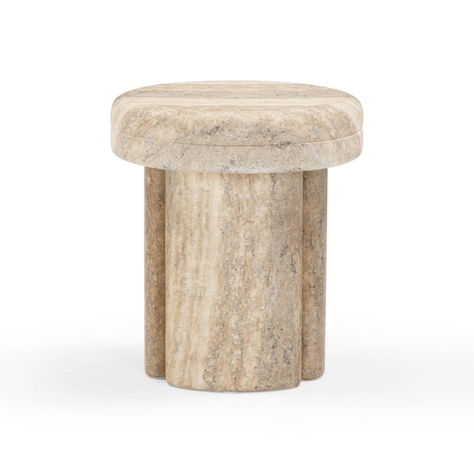 TOV Furniture Sheila Textured Concrete Indoor / Outdoor Side Table
