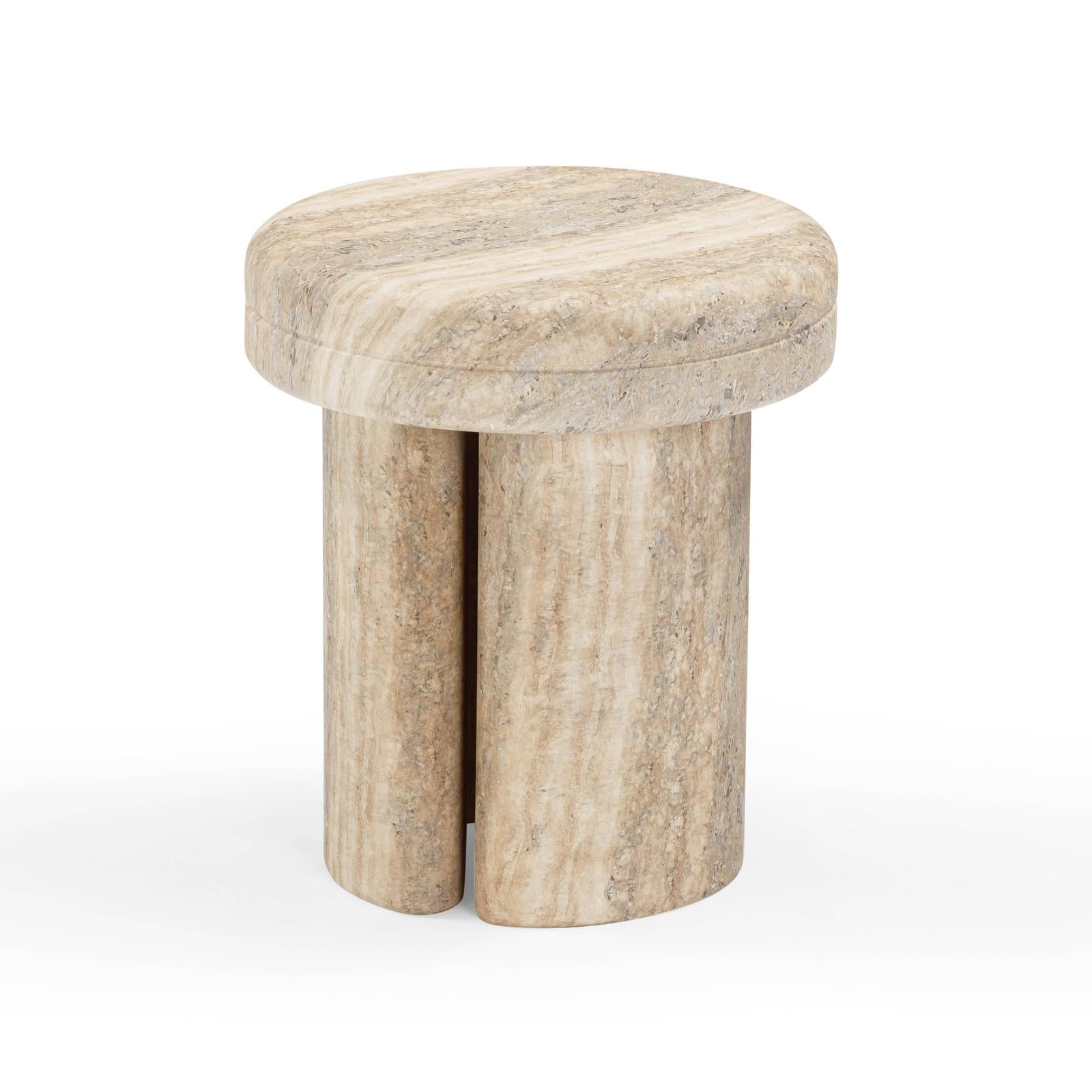 TOV Furniture Sheila Textured Concrete Indoor / Outdoor Side Table
