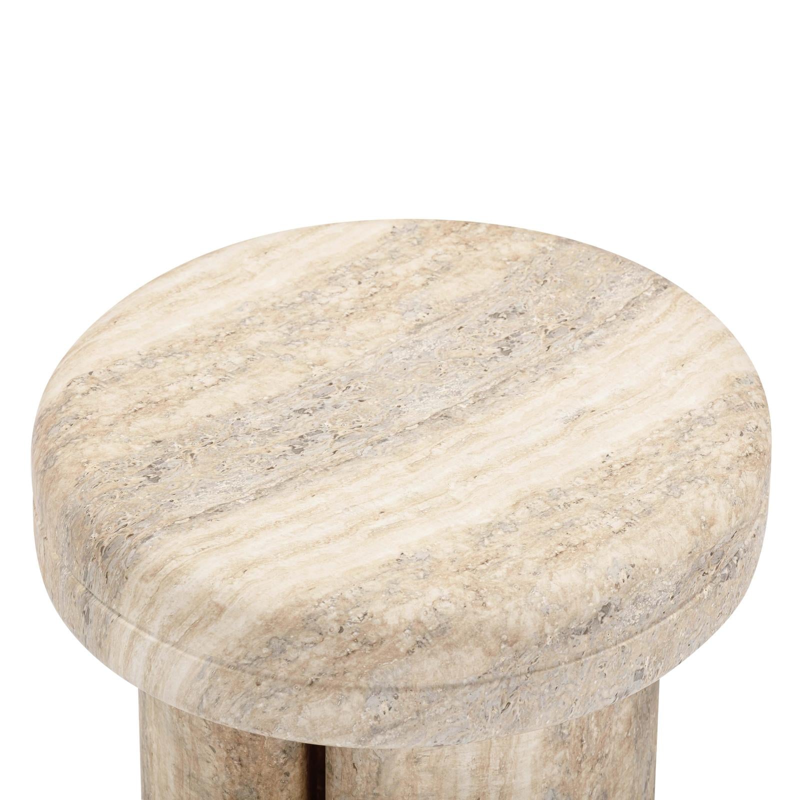 TOV Furniture Sheila Textured Concrete Indoor / Outdoor Side Table