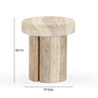 TOV Furniture Sheila Textured Concrete Indoor / Outdoor Side Table