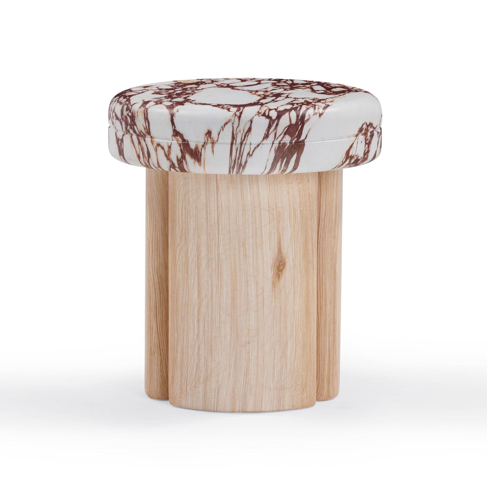 TOV Furniture Sheila Textured Concrete Indoor / Outdoor Side Table